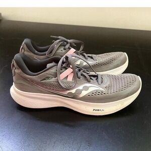 Saucony Ride 15 Running Shoes Grey Pink‎ S10729-15 Womens 10.5